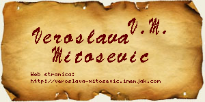 Veroslava Mitošević vizit kartica